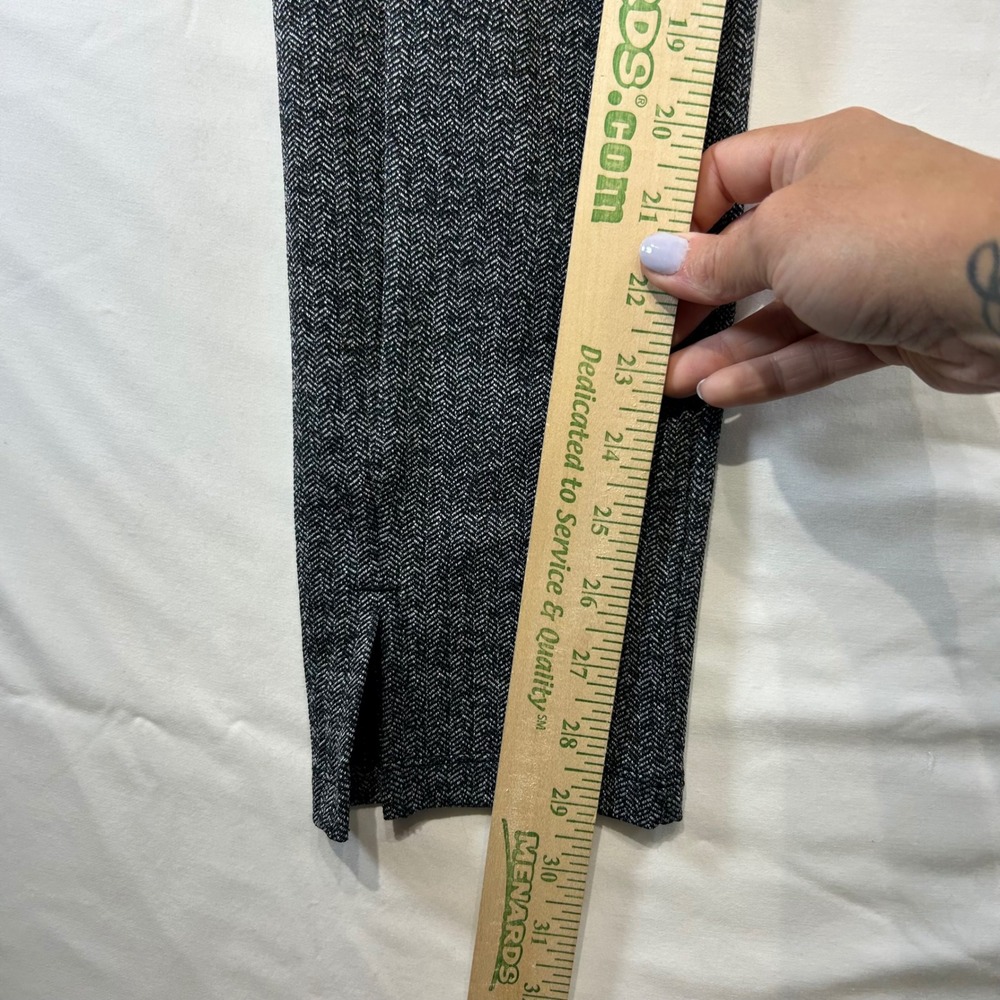 Athleta Dark Academia Herringbone Split Hem Leggings Small Tall Gray ST 353504 - Picture 7 of 11